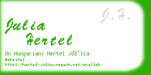 julia hertel business card